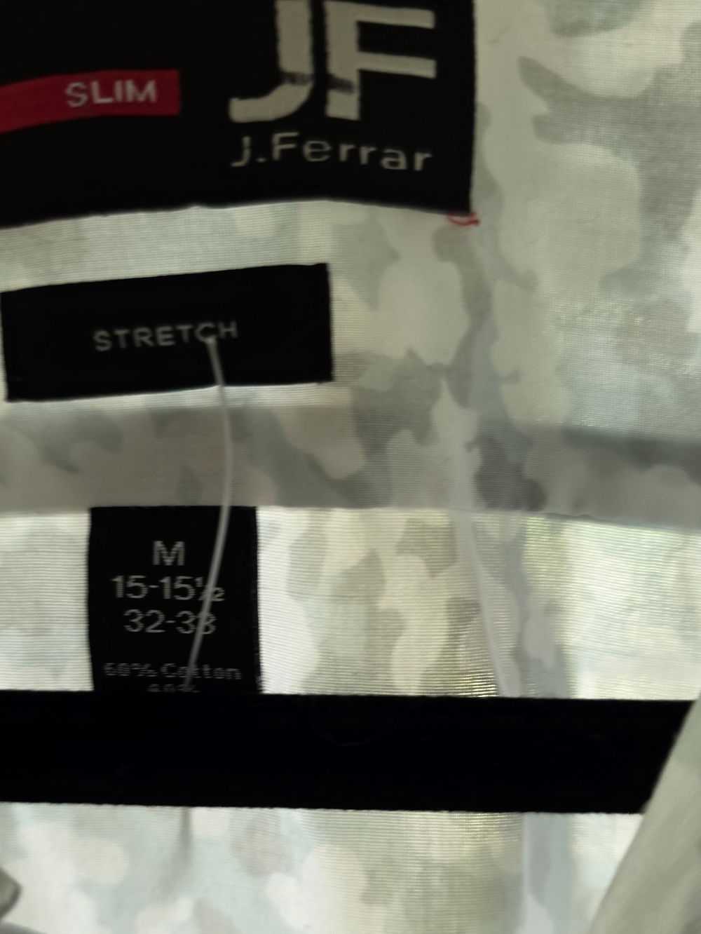 jf j.ferrar Men's Light Gray Camouflage-Print Button-Up Shirt - Picture 2 of 4